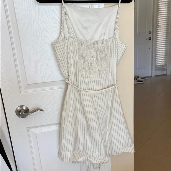 Madewell Cream Striped Jumpsuit - Picture 3 of 5